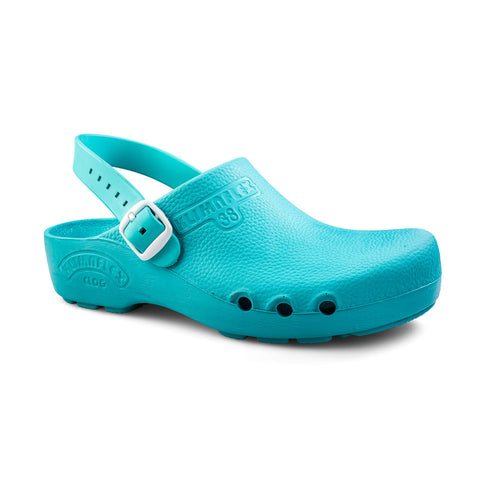 Klimaflex Classic mit Seitenbelüftung & Fersenriemen in Aqua